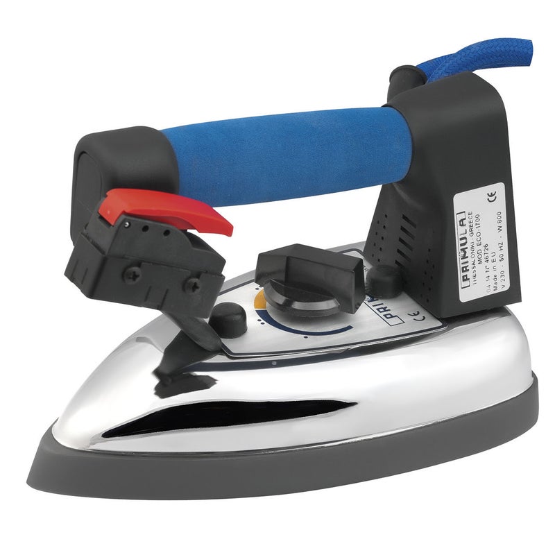 مكواة بخار عالية الضغط من بريمولا، طراز ECO 1700، قاعدة مؤكسدة، مقاس 200 × 115 مم